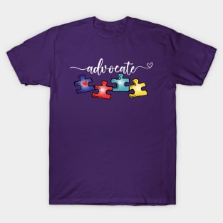 Advocate puzzle autism awareness T-Shirt